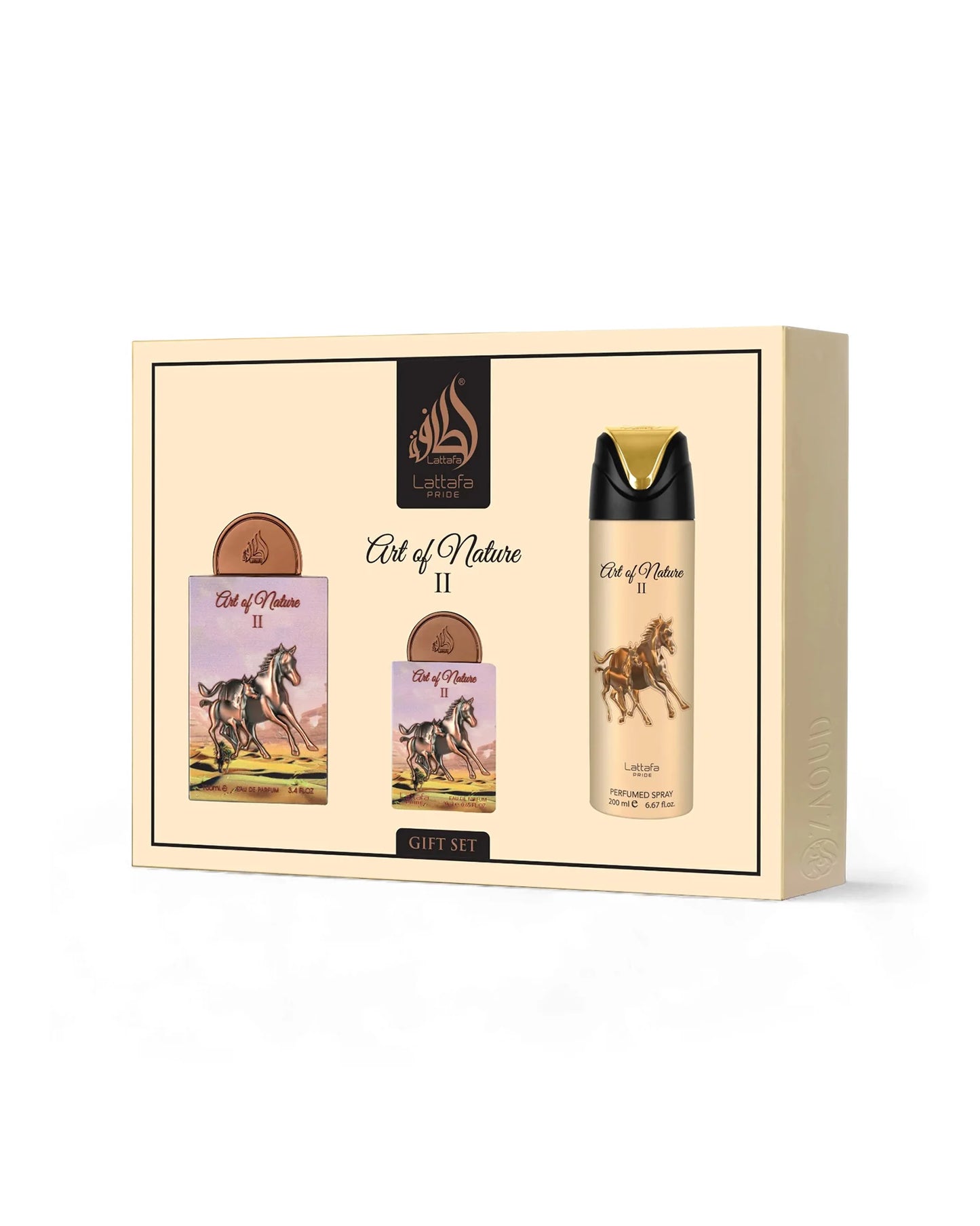 Coffret Art of Nature II 3 pcs LATTAFA P 100 ml + 200 ml + 20 ml