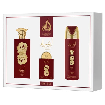 Coffret Cadeau Ansaam Gold 3 pièces LATTAFA P 100ml + 200ml + 20ml