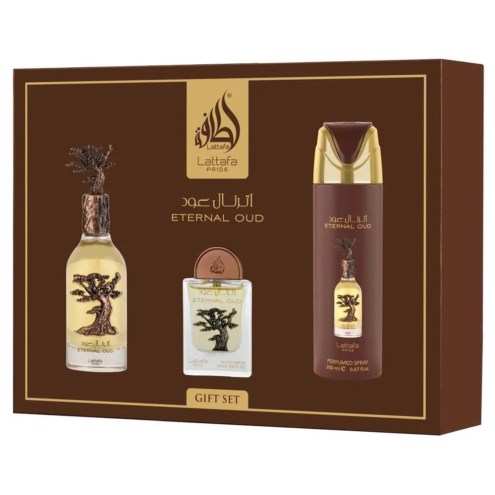 Coffret Eternal Oud 3 pièces - LATTAFA P 100ml + 200ml + 20ml