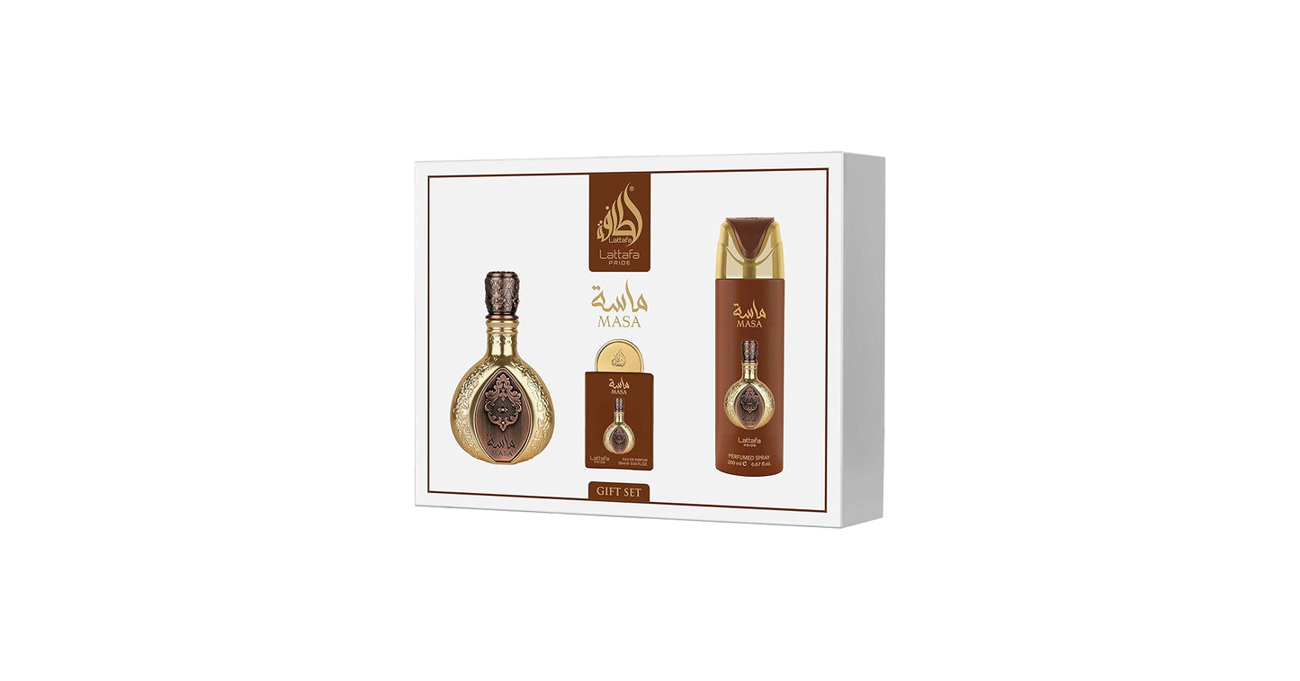 Coffret cadeau Masa 3pcs - LATTAFA P 100ml + 200ml + 20ml